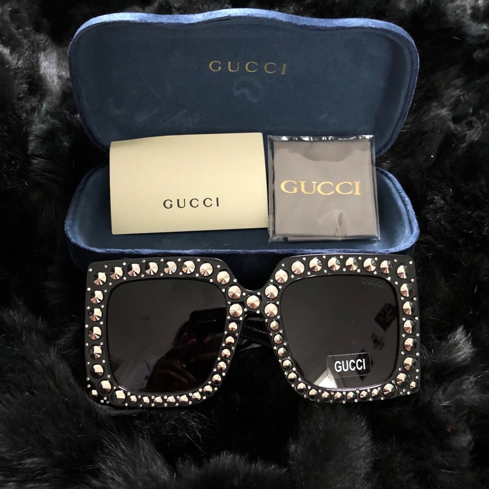 Gucci shades, and bedazzled sunglasses